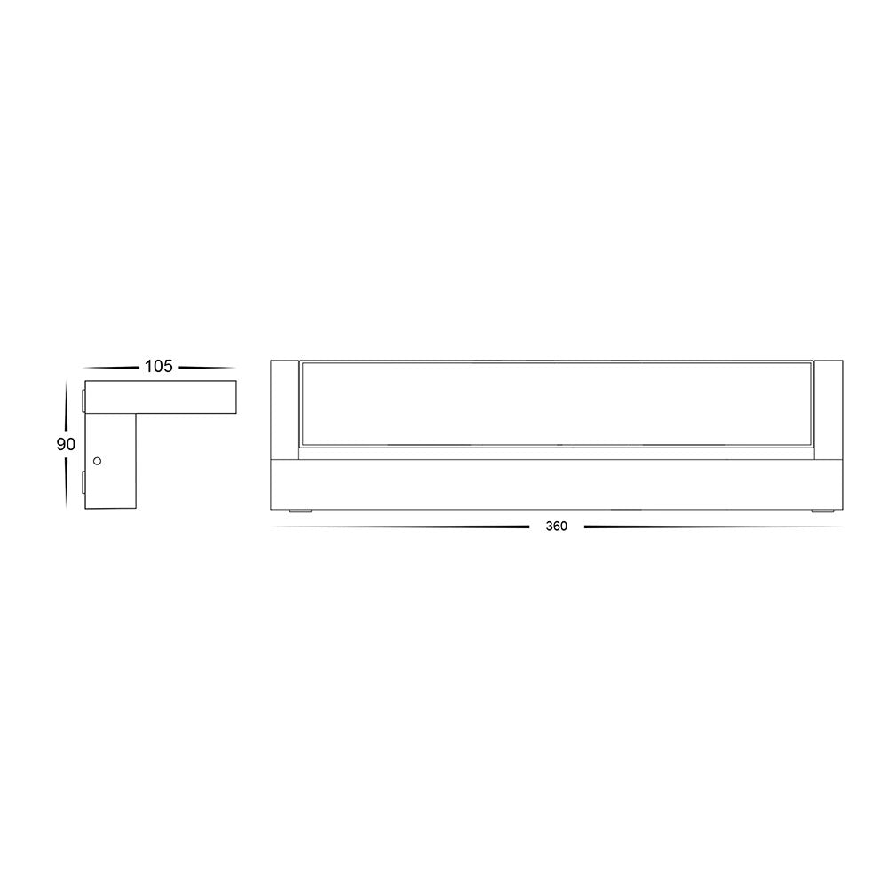 Havit Locu Aluminium Black Adjustable LED Floodlight 12w - 24w - 36w With or Without Sensor