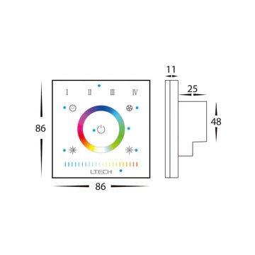 Havit Multi Colour LED Strip Touch Panel Controller - HV9101 - EX5S - Mases LightingHavit Lighting