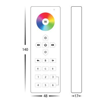 Havit Multi Colour RGBC or RGBW 6 Zone LED Strip Controller - HV9102-2819RGBW