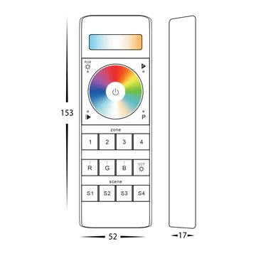 Havit Multi Colour RGBCW 6 Zone LED Strip Controller - HV9102-2858Z4-5C