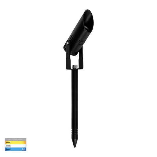 Havit Napa Aluminium Black 5w Garden Spike Spotlight - HV1445T - BLK - Mases LightingHavit Lighting