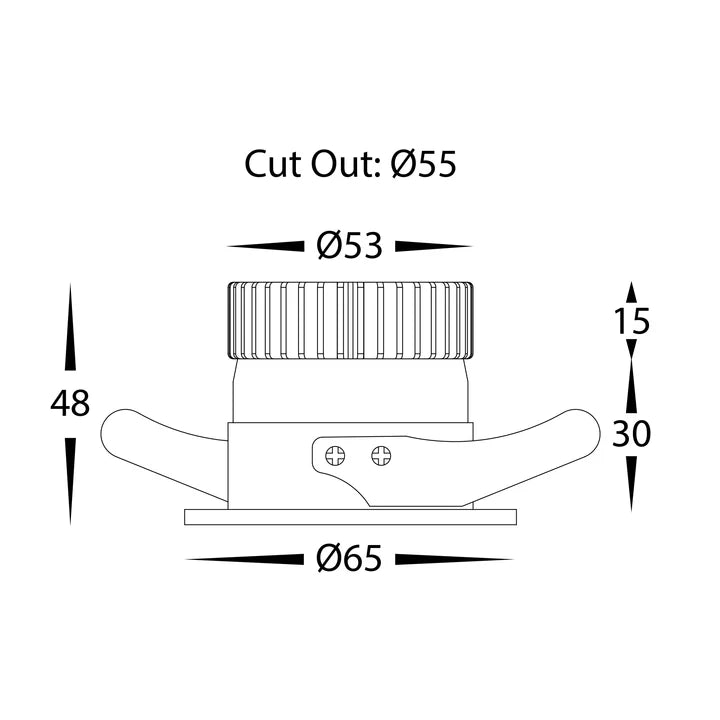 Havit Niche Round Recessed Downlight in Black or White - HV5703T - Mases LightingHavit Lighting