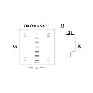 Havit Single Colour LED Strip Touch Panel Controller - HV9101-E1