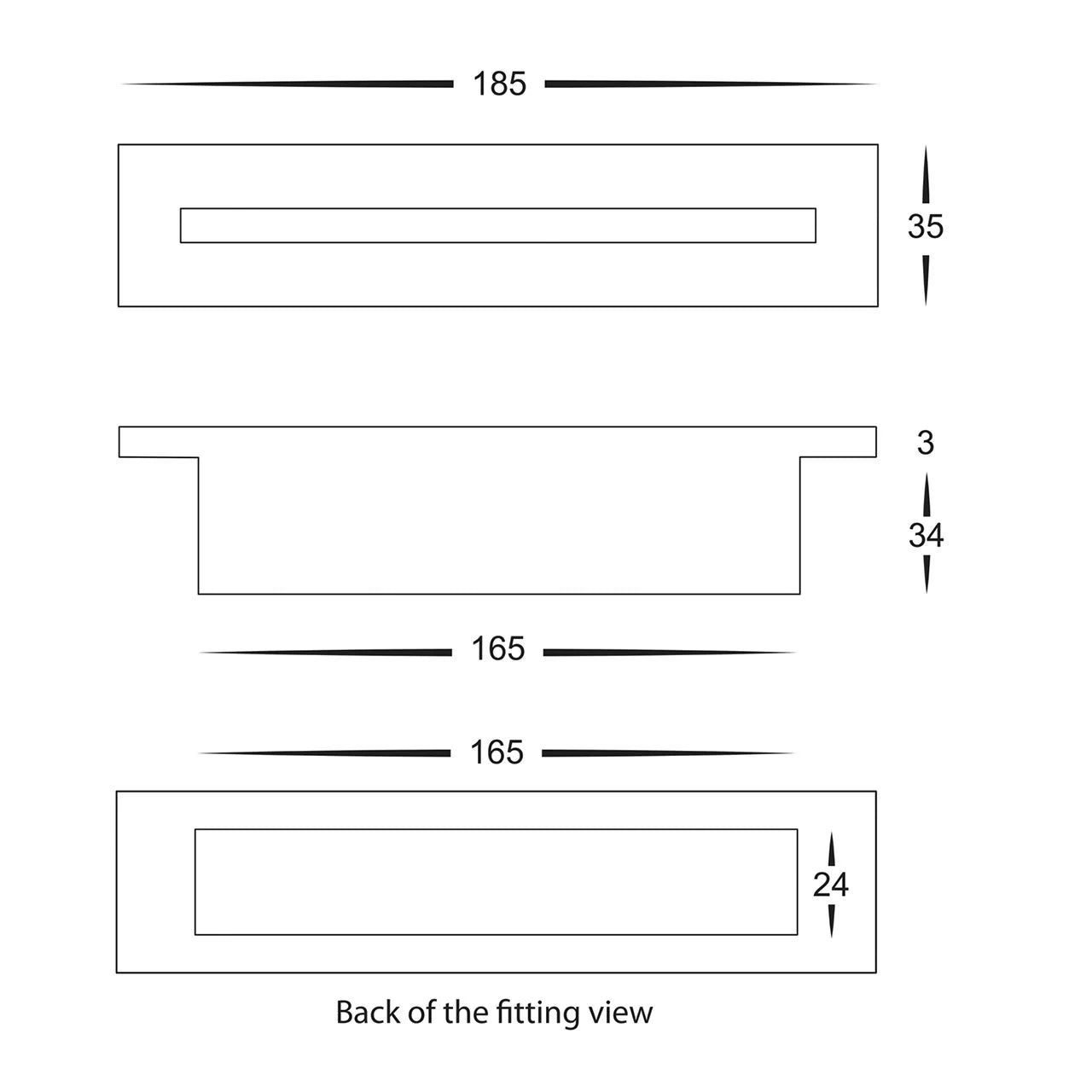 Havit SLOT Rectangle Recessed LED Step Light 3000K or 5500K