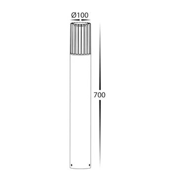 Havit Tenac Aluminium Black Tri Colour LED Bollard Light HV1693T - BLK - 240V - Mases LightingHavit Lighting