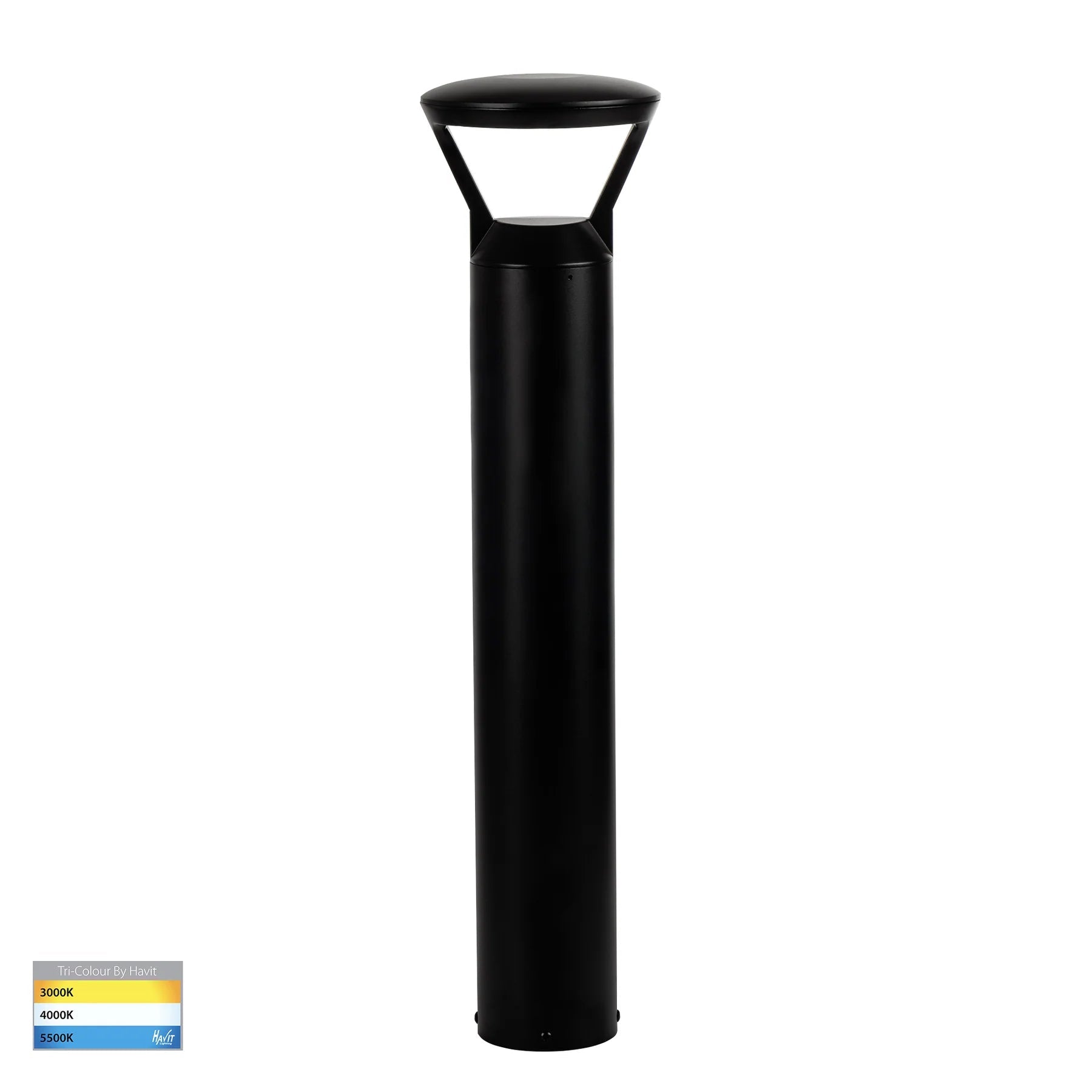 Havit Thema Aluminium Black 975mm Round LED Bollard Lights - HV1643T - BLK - Mases LightingHavit Lighting