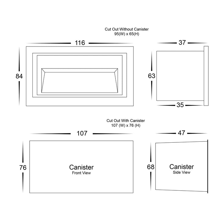 Havit Trin Rectangular Recessed LED Step Light 12V 240V