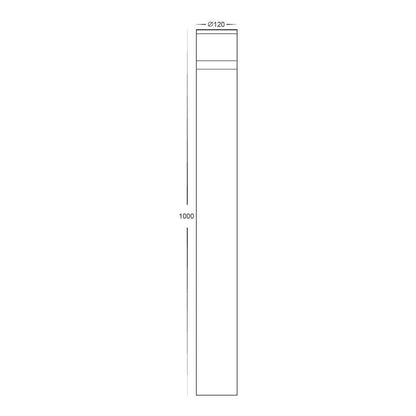 Highlite LED Bollard Light 24v CCT Black in Small/Large Havit Lighting - HV1625T, HV1626T - 24V - Mases LightingHavit Lighting
