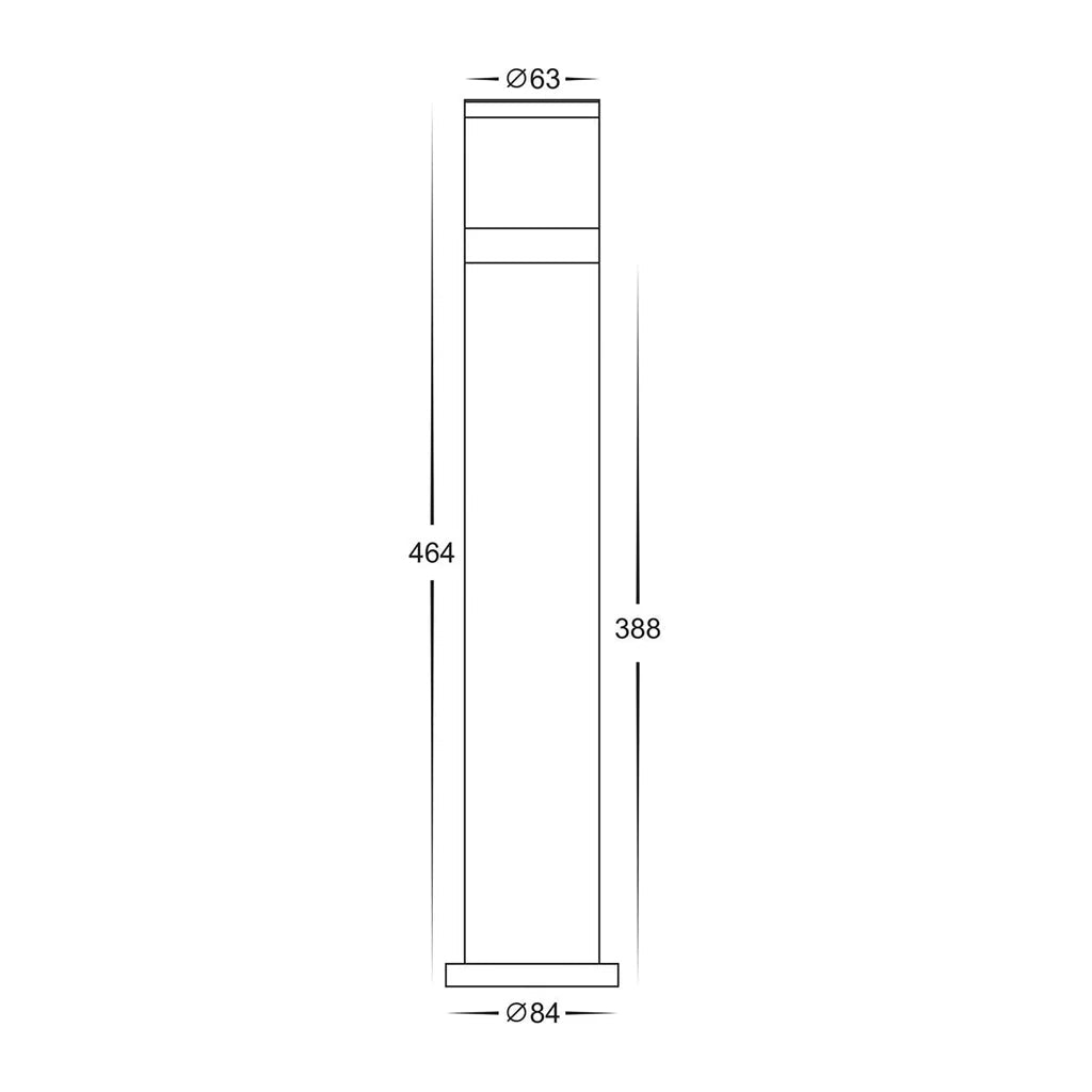 Highlite LED Bollard Light CCT Aluminium in Black Havit Lighting - HV1622T-BLK