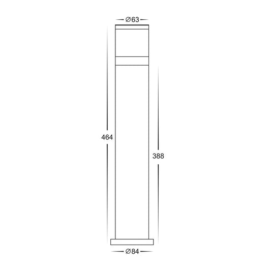 Highlite LED Bollard Light CCT Aluminium in Black Havit Lighting - HV1622T - BLK - Mases LightingHavit Lighting