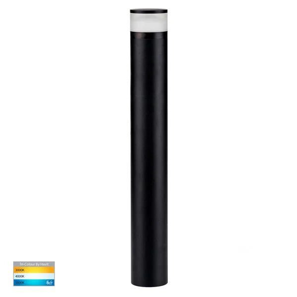 Highlite LED Bollard Light CCT Black Round in Small/Large Havit Lighting - HV1625T, HV1626T