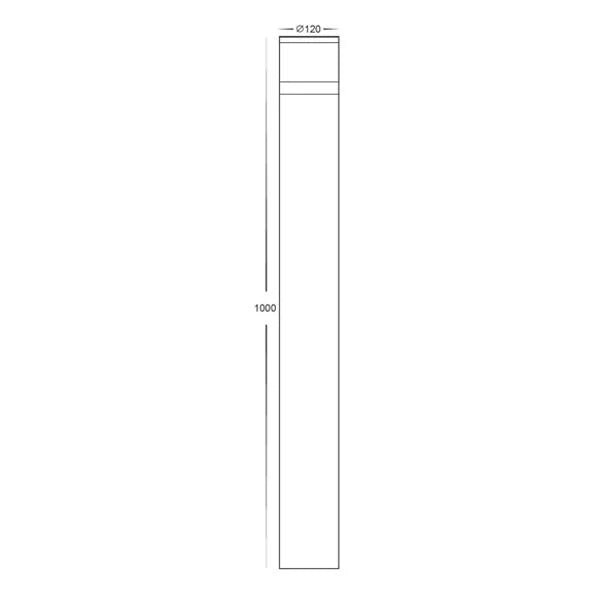 Highlite LED Bollard Light CCT Black Round in Small/Large Havit Lighting - HV1625T, HV1626T - Mases LightingHavit Lighting