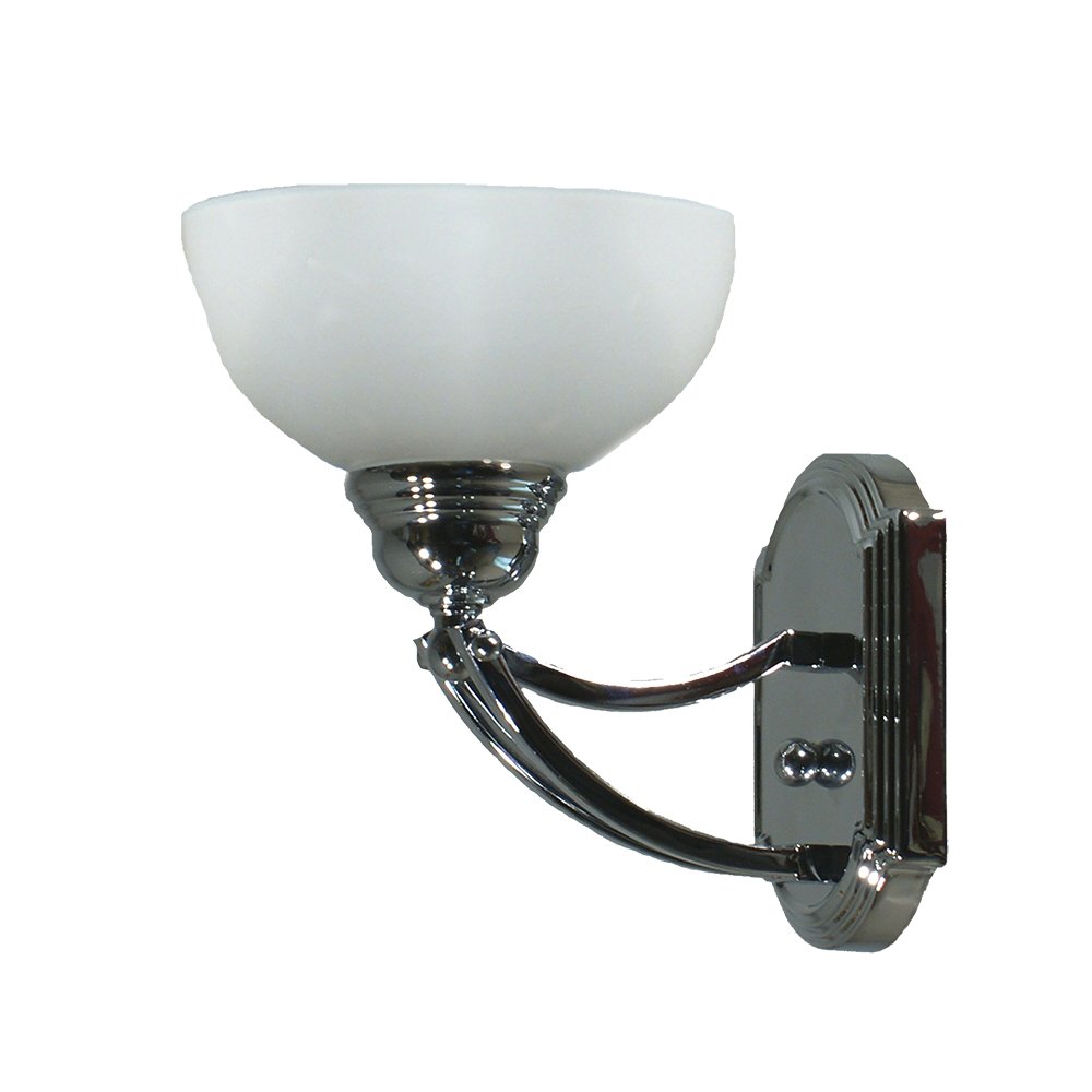 HOUSTON 1 Light Chrome or Bronze with opal matt glassware Wall Bracket Light - Mases LightingLode Lighting