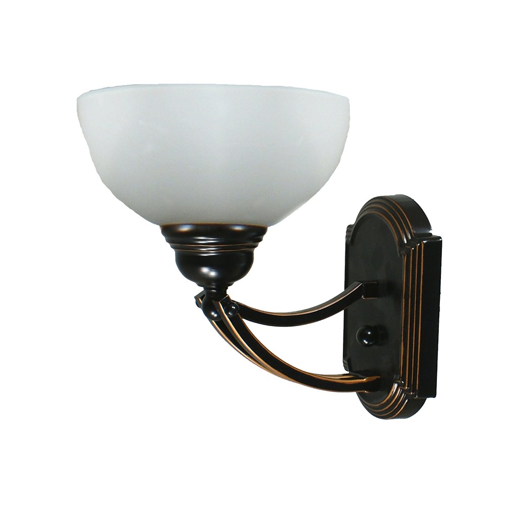 HOUSTON 1 Light Chrome or Bronze with opal matt glassware Wall Bracket Light - Mases LightingLode Lighting