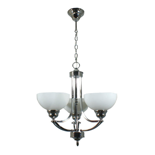 HOUSTON 3 Light Chrome or Bronze with opal matt glassware Pendant Light - Mases LightingLode Lighting