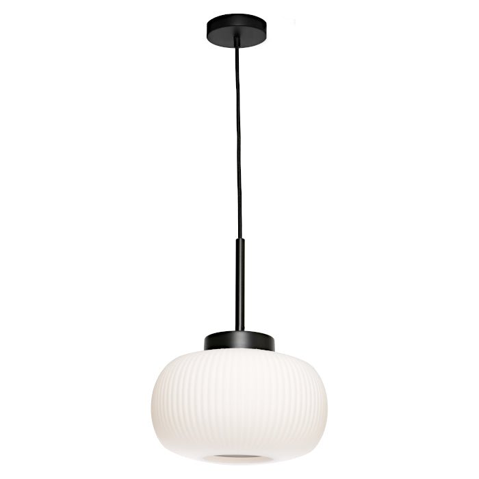 Hutton 1 Light Pendant Black or Gold - Mases LightingCougar Lighting