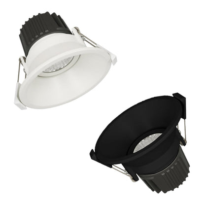 INFINITE 219 12W trimless tiltable LED downlight in white, 90mm cut-out — tri-colour, Lighting Creations