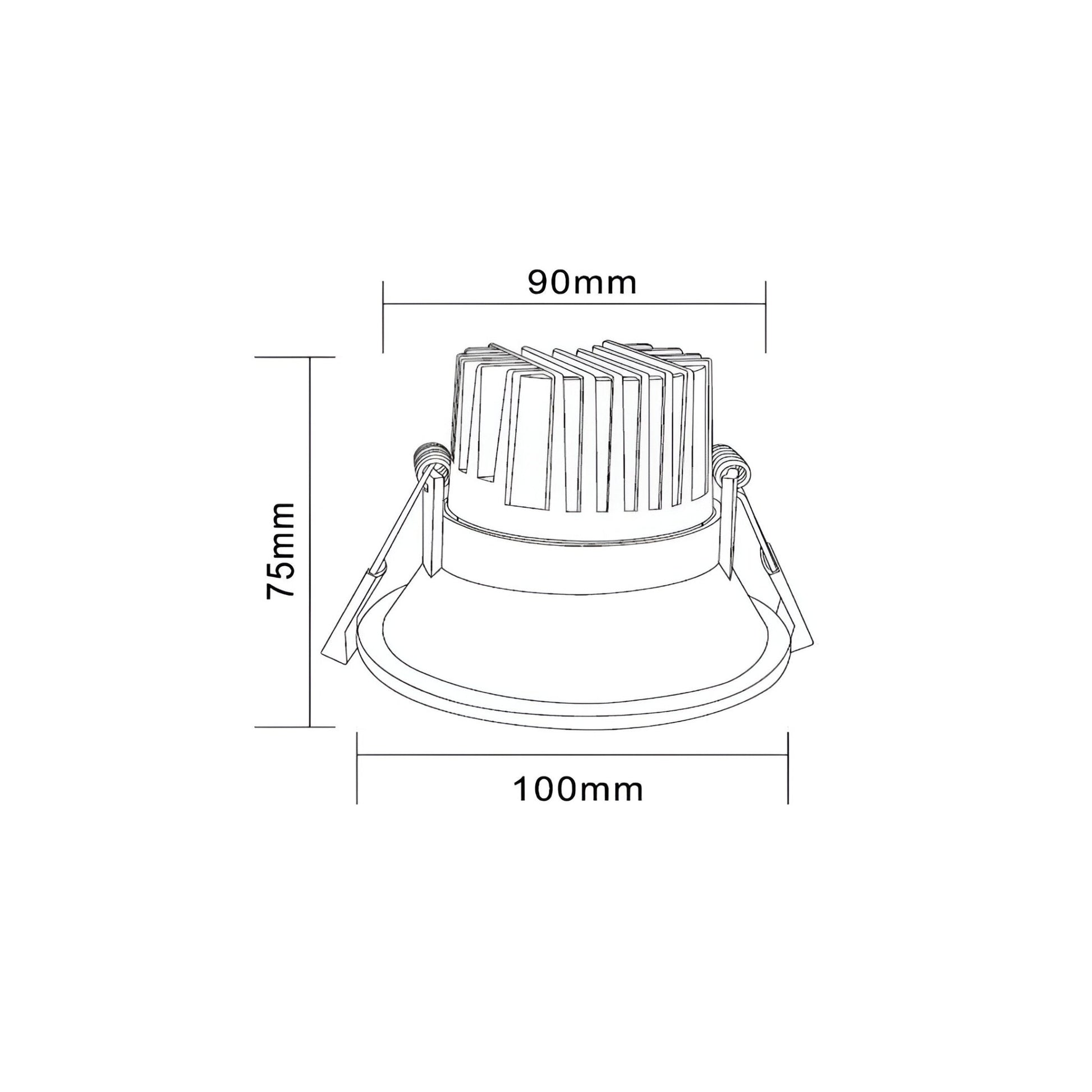 INFINITE 219 trimless aluminium tiltable LED downlight, 90mm — Mases Lighting