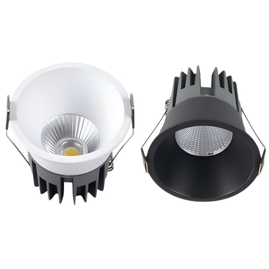 INFINITE 220 12W trimless LED downlight in white, 90mm cut-out — tri-colour, cast aluminium | Lighting Creations