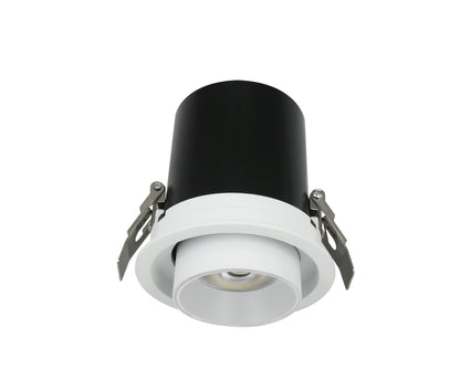 Infinite Focus pull-out tri-colour LED downlight in white — Lighting Creations