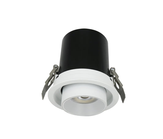 Infinite Focus pull-out tri-colour LED downlight in white — Lighting Creations