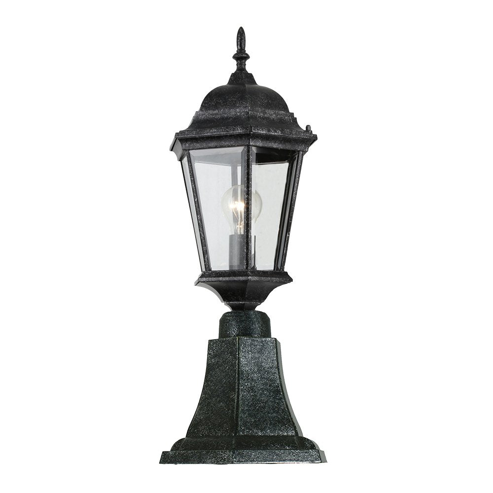 JUNCTION Exterior Small or Medium Antique Black Pillar Mount Light - Mases LightingLode Lighting