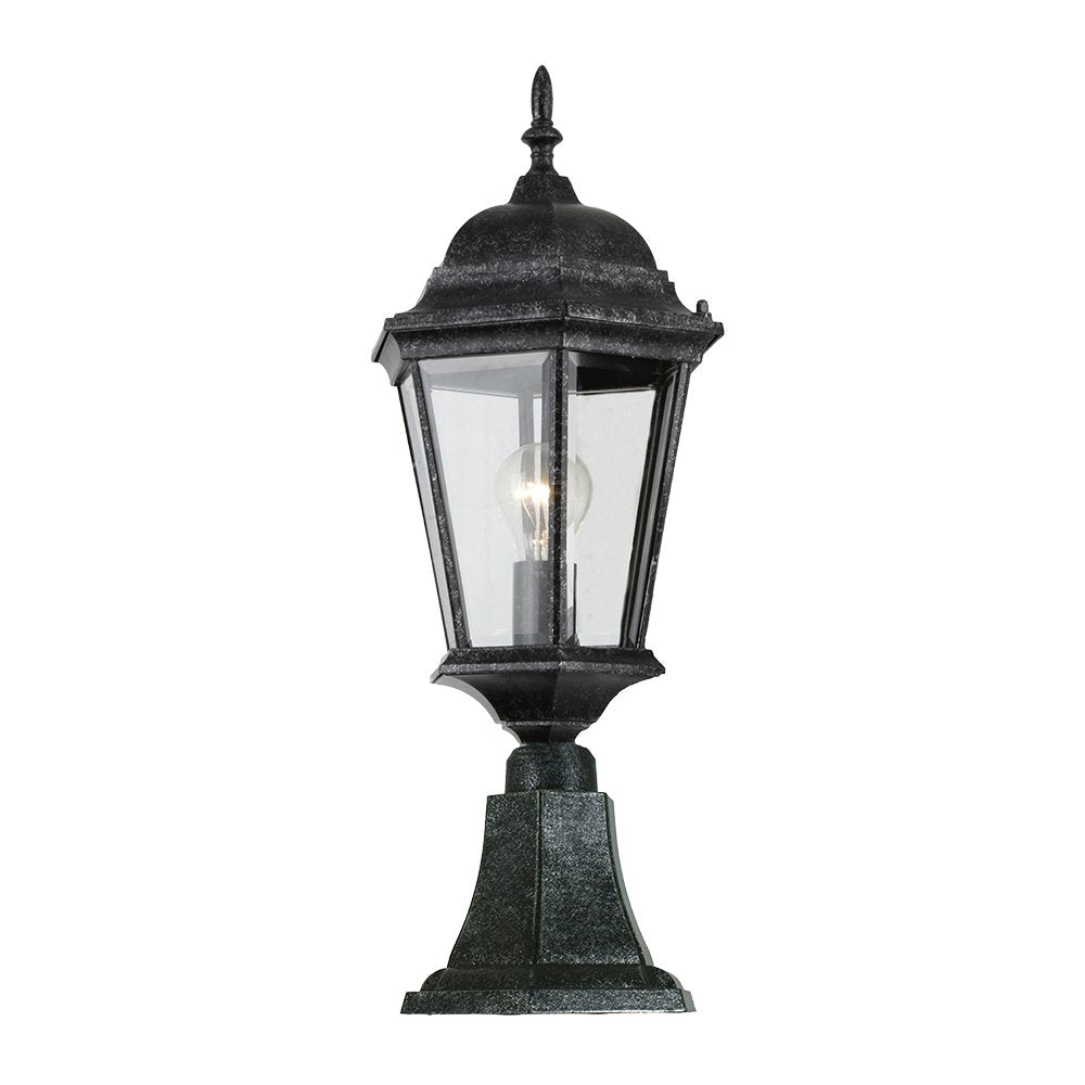 JUNCTION Exterior Small or Medium Antique Black Pillar Mount Light - Mases LightingLode Lighting