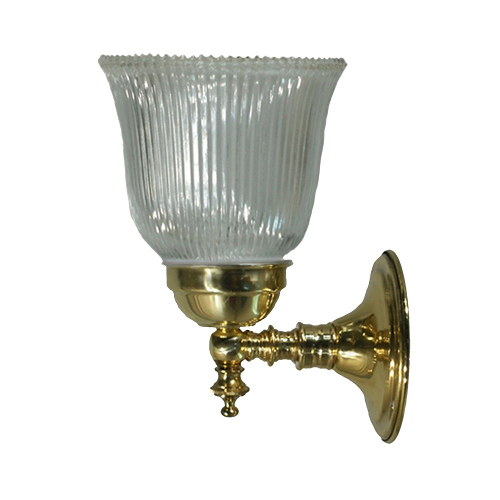 KLINE 1 Light Clear or Frost Glass Wall Light - Chrome or Brass - Mases LightingLode Lighting