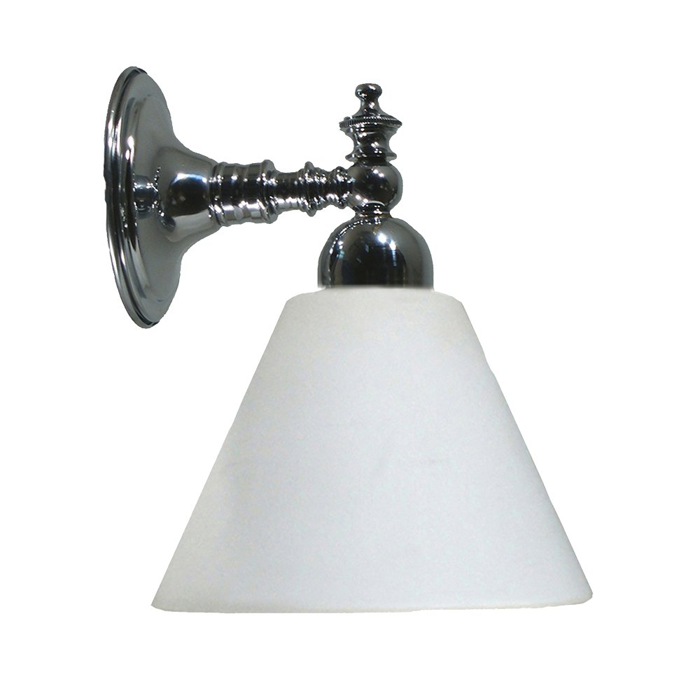KOSCINA 1 Light Clear or Frost Glass Wall Light - Chrome or Brass - Mases LightingLode Lighting