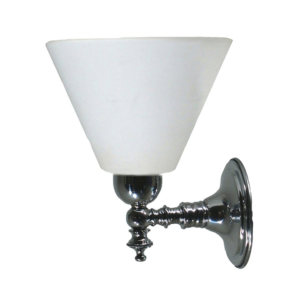 KOSCINA 1 Light Clear or Frost Glass Wall Light - Chrome or Brass - Mases LightingLode Lighting