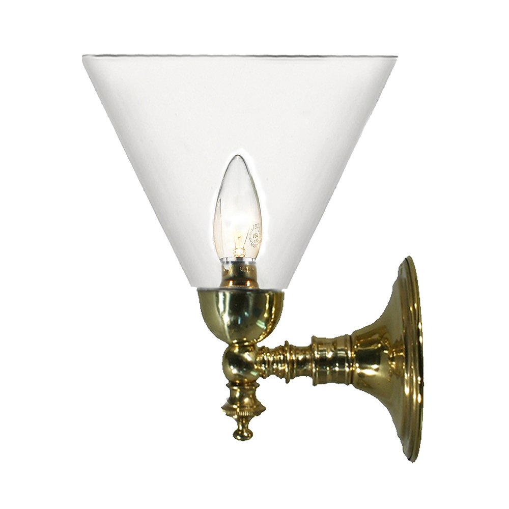 KOSCINA 1 Light Clear or Frost Glass Wall Light - Chrome or Brass - Mases LightingLode Lighting