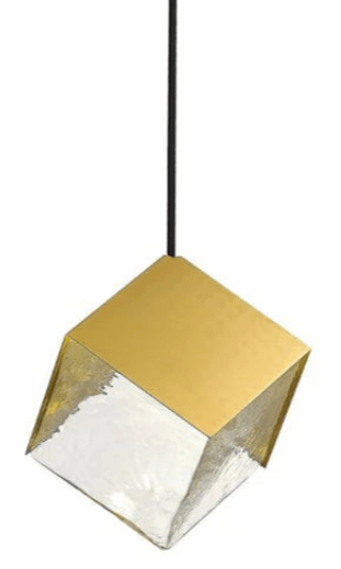 KUBO 12 Light Pendant Light in Black and Gold