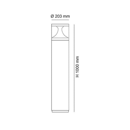 LED Bollard Light 18Ww 6000kK IP54 in Black/White SAL Sunny Lighting - SLA7102BK, SLA7102SL - Mases LightingSAL