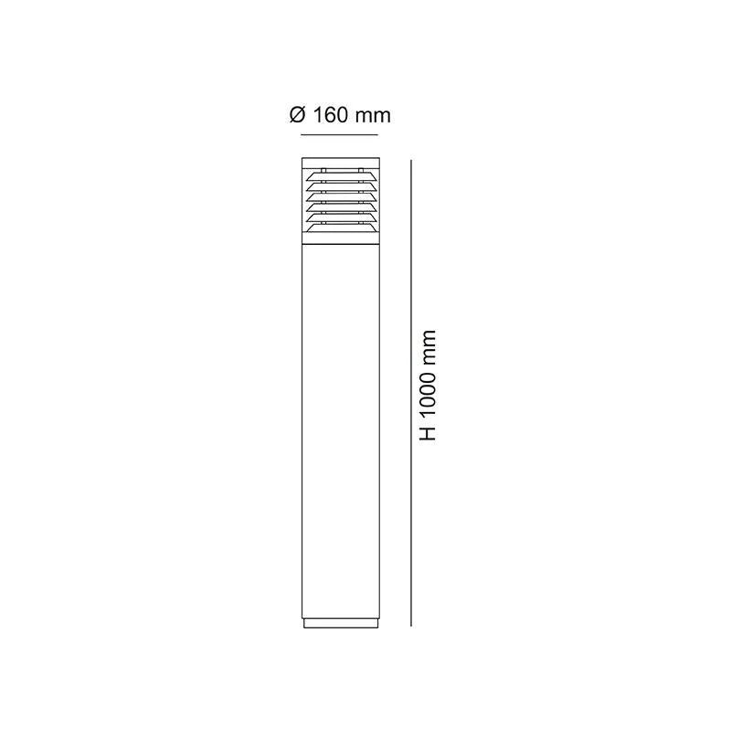 LED Bollard Light E27 IP54 in Black SAL Sunny Lighting - SE7103BK/LGLS