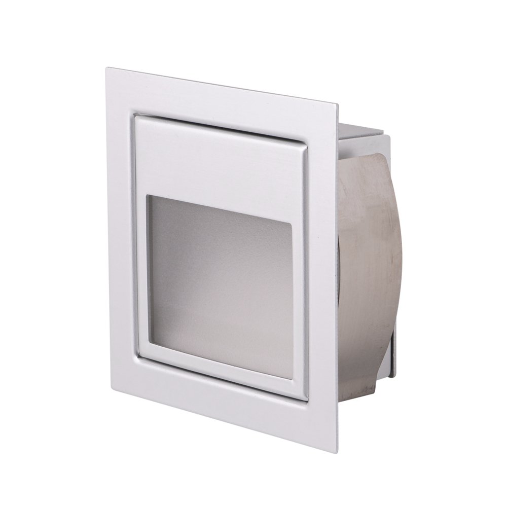 Leeman Wall Light LED 1.5W 3000K Matt White/Anodized Silver SAL Sunny Lighting S9318