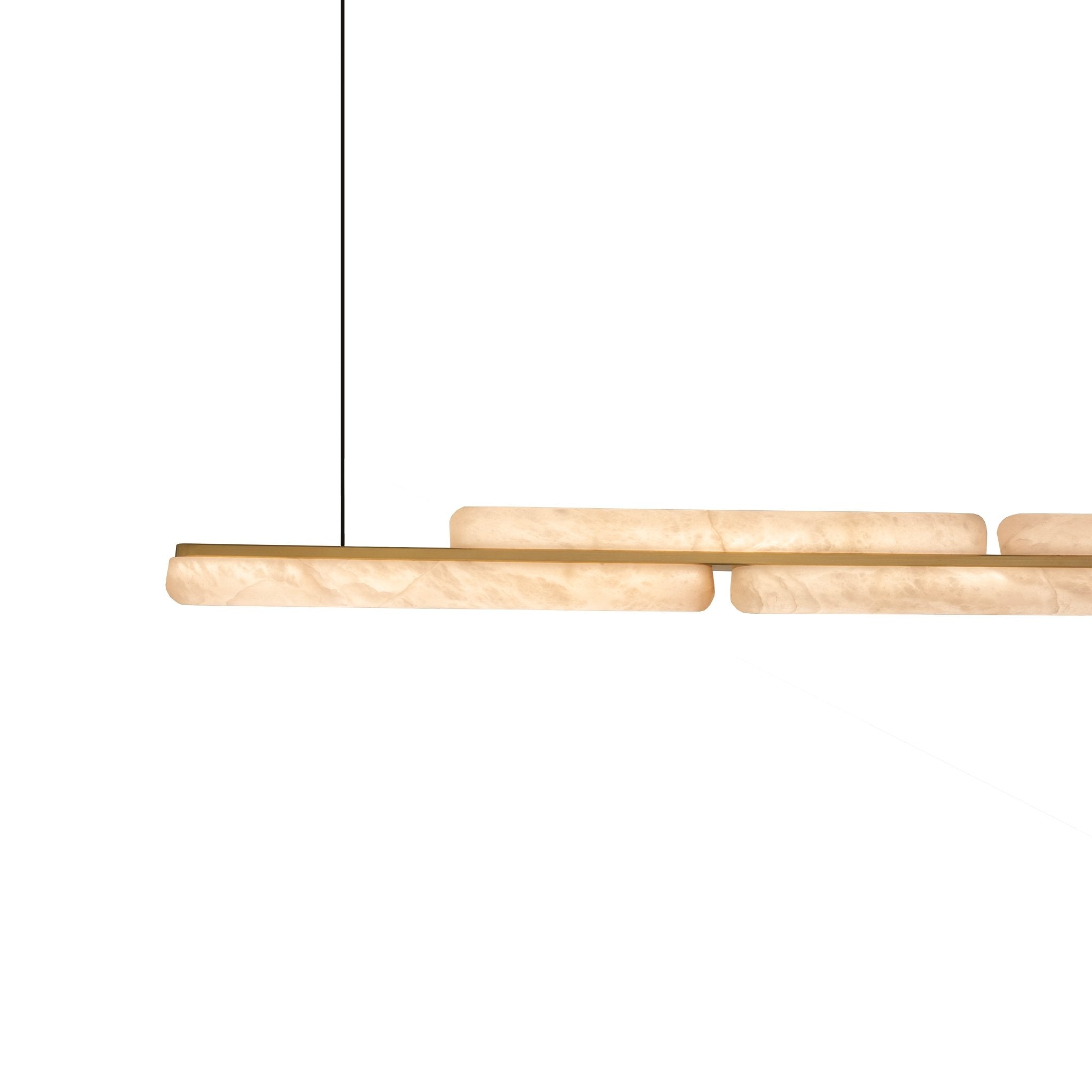 Lina Marble Pendant Light in Antique Brass or Brass | Lighting Creations