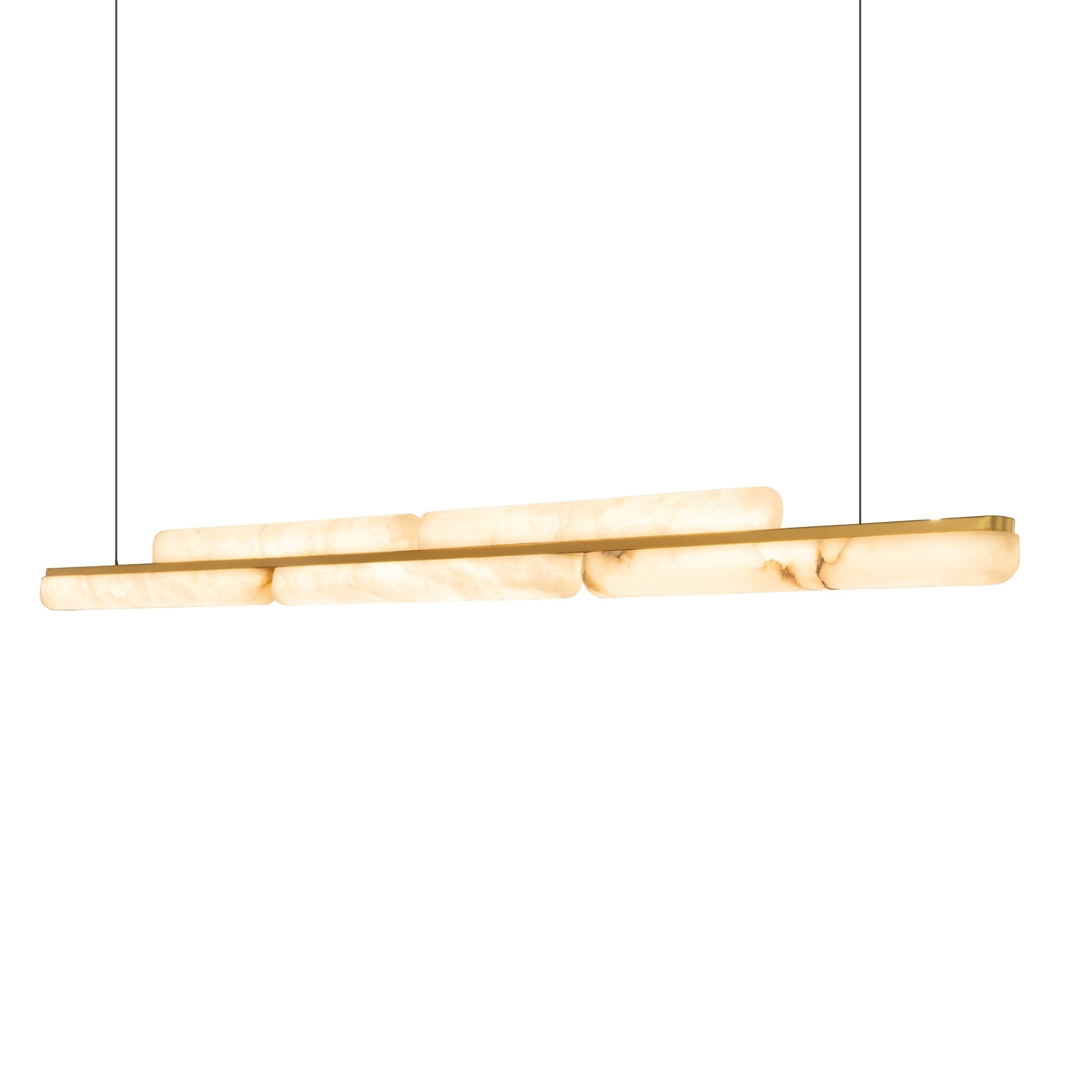 Lina Marble Pendant Light in Antique Brass or Brass | Lighting Creations
