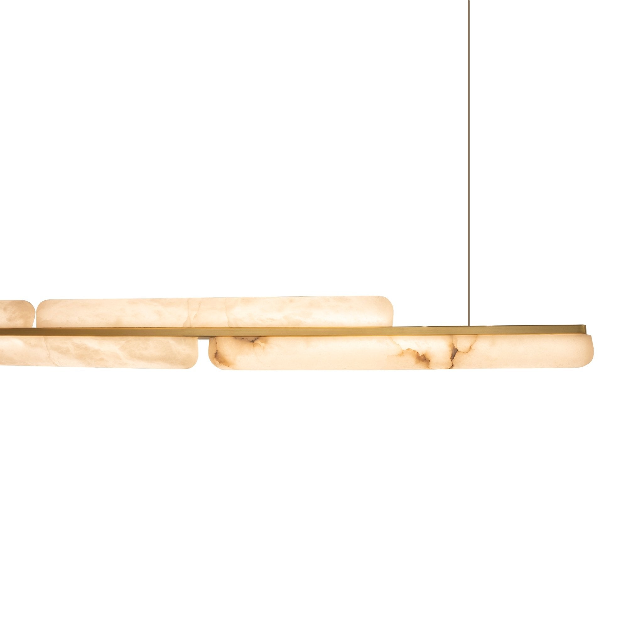 Lina Marble Pendant Light in Antique Brass or Brass | Lighting Creations