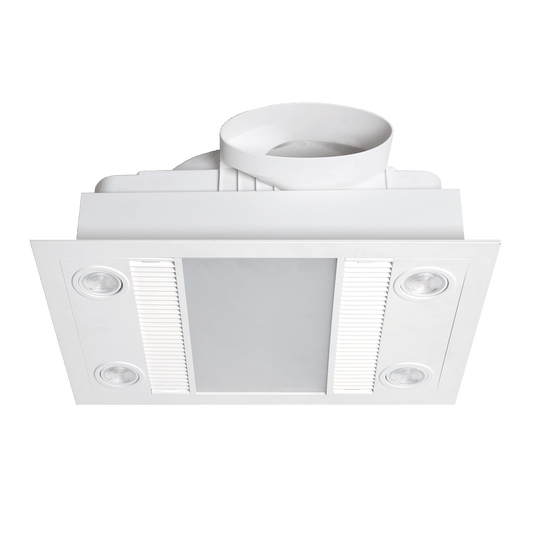 Linux DC – 3 in 1 Bathroom Heater and Exhaust Fan with Tricolour LED Light - Mases LightingMartec