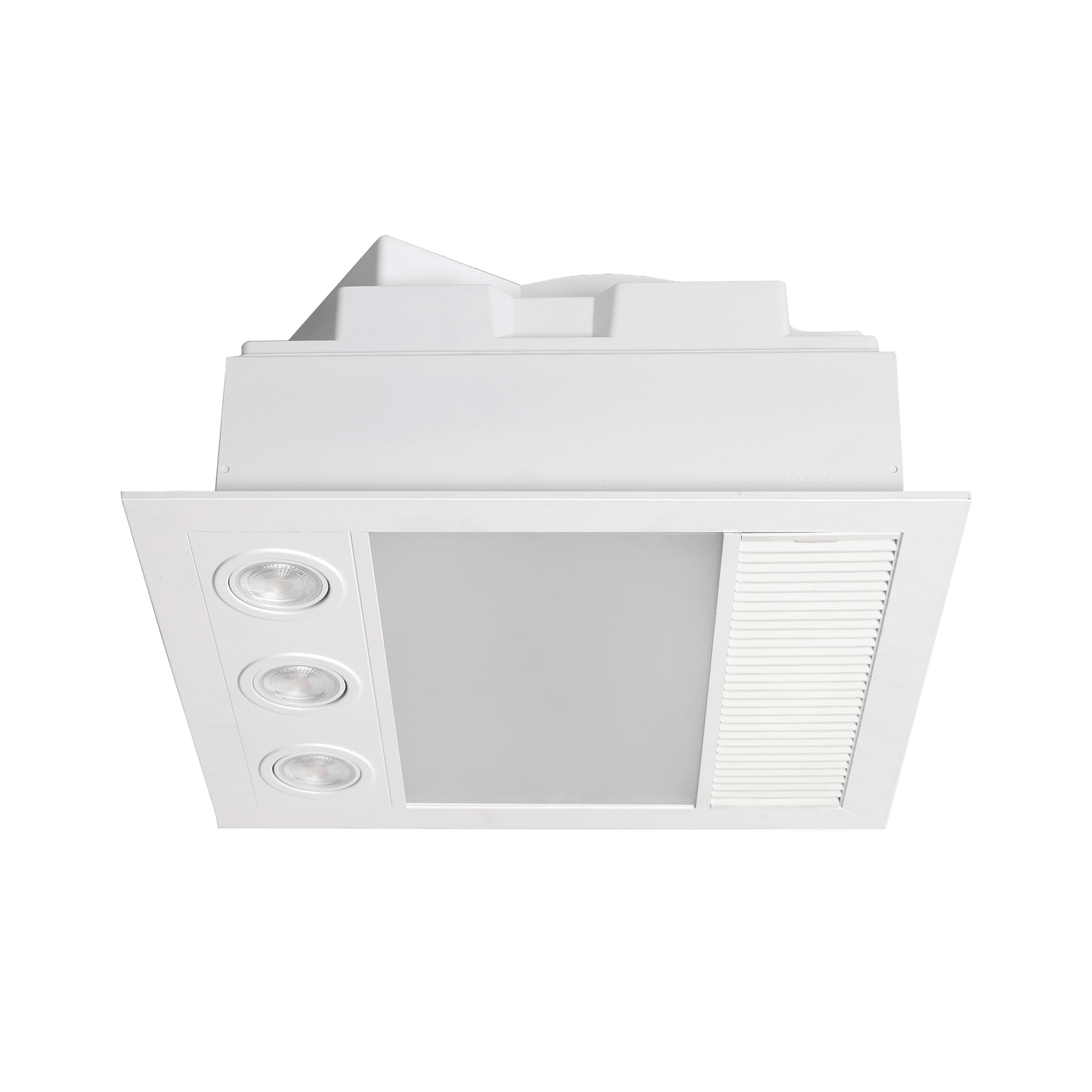 Linux Mini DC – 3 in 1 Bathroom Heater and Exhaust Fan with Tricolour LED Light - Mases LightingMartec