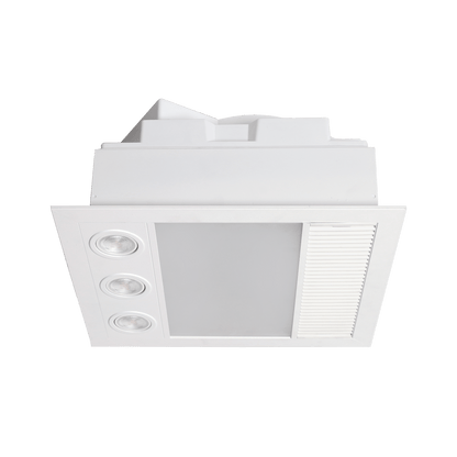Linux Mini DC – 3 in 1 Bathroom Heater and Exhaust Fan with Tricolour LED Light - Mases LightingMartec