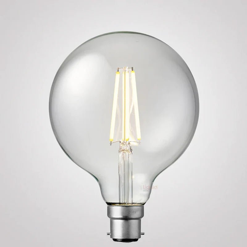 Liquid LEDs 12W G125 LED Globe B22 Clear in Soft White