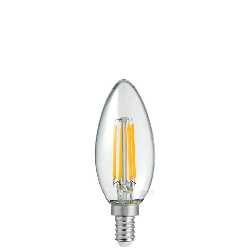 Liquid LEDs 4W 12 Volt DC Candle LED Bulb E12 Clear in Warm White - Mases LightingLiquid LEDs