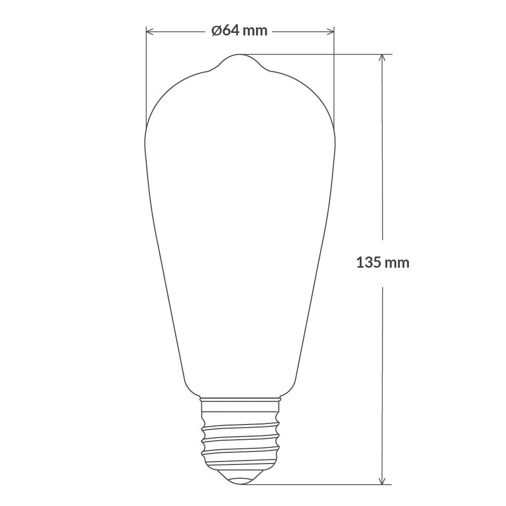 Liquid LEDs 4W Edison LED Bulb E27 in Ultra Warm