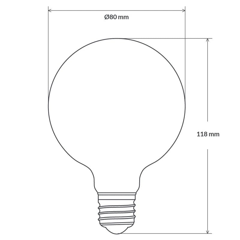 Liquid LEDs 5W G80 LED Globe E27 in Extra Warm