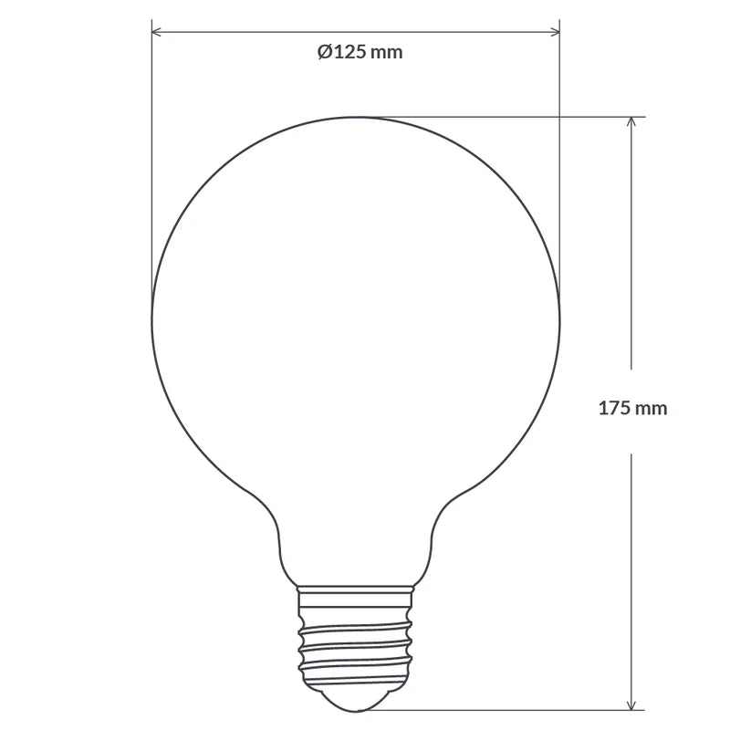 Liquid LEDs 8W G125 Black Reflector LED Globe E27