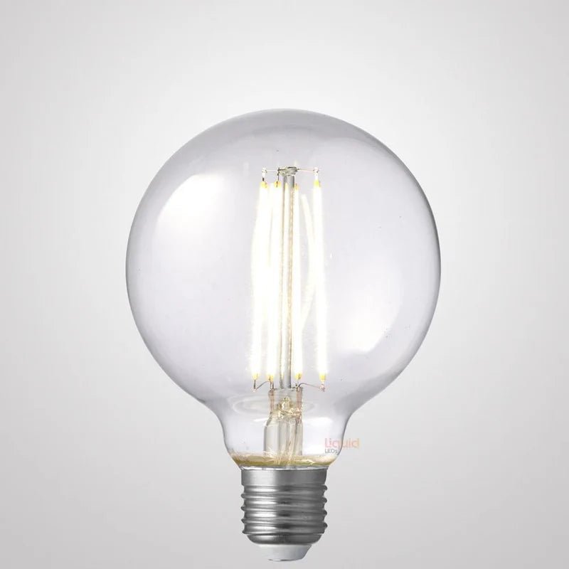 Liquid LEDs 8W G95 LED Globe E27 Clear in Natural White