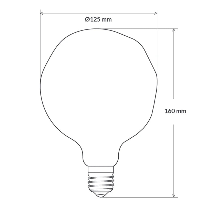 Liquid LEDs Designer 125mm Amber LED Globe