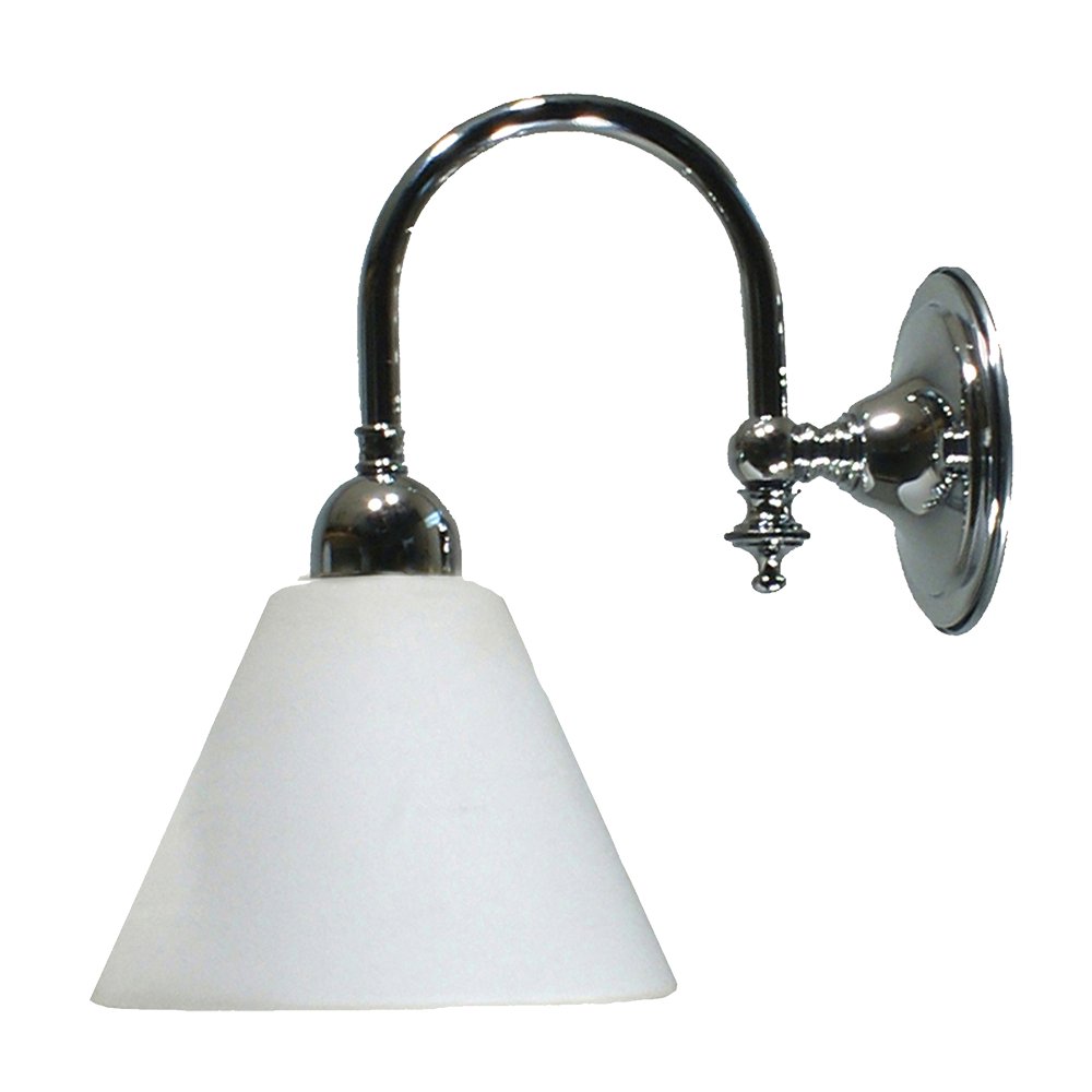 LOXTON 1 Light Clear or Frost Glass Wall Light - Chrome or Brass - Mases LightingLode Lighting