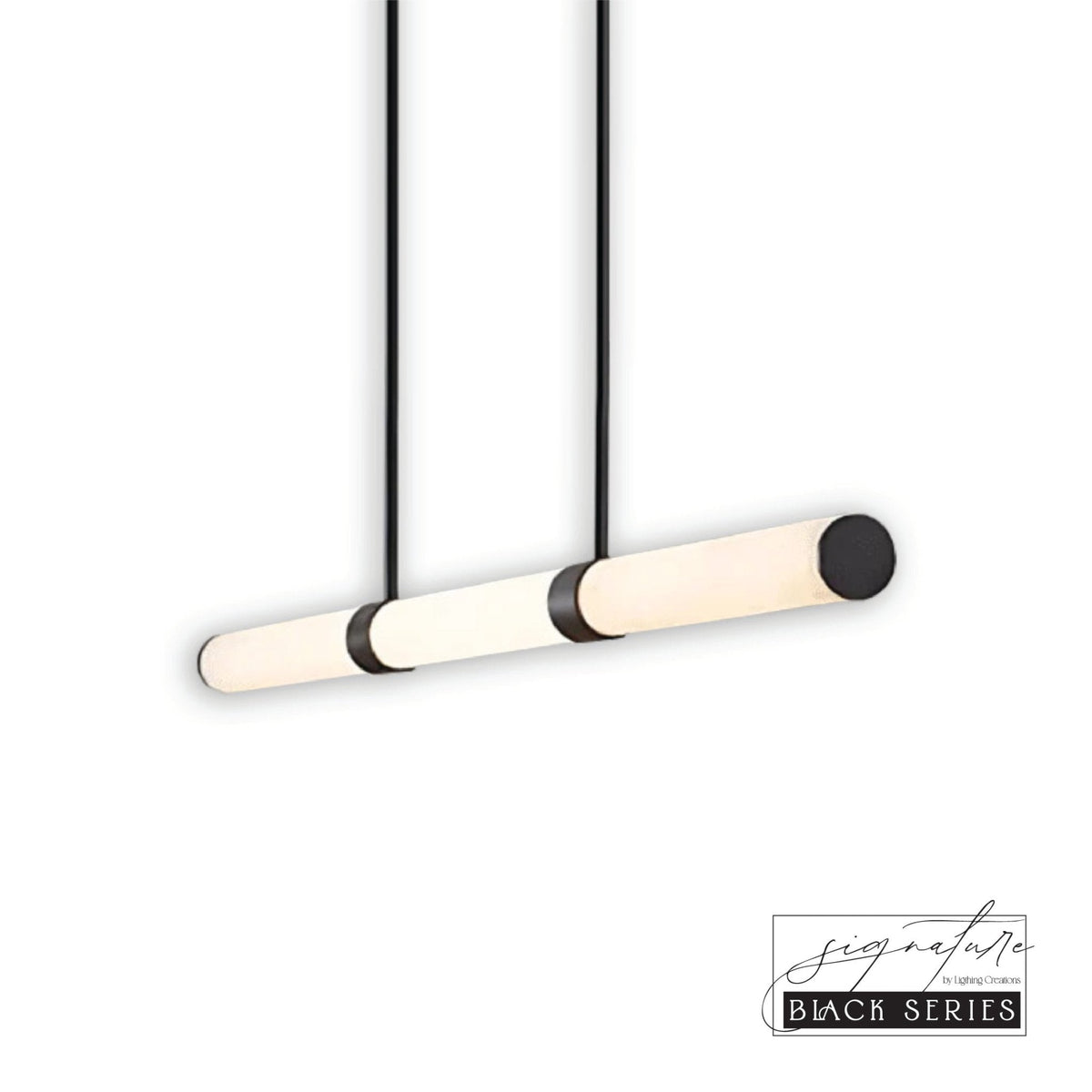 MADISON Spanish Marble Linear LED Pendant - Black, White, Brass and Antique Brass - Mases LightingLighting Creations